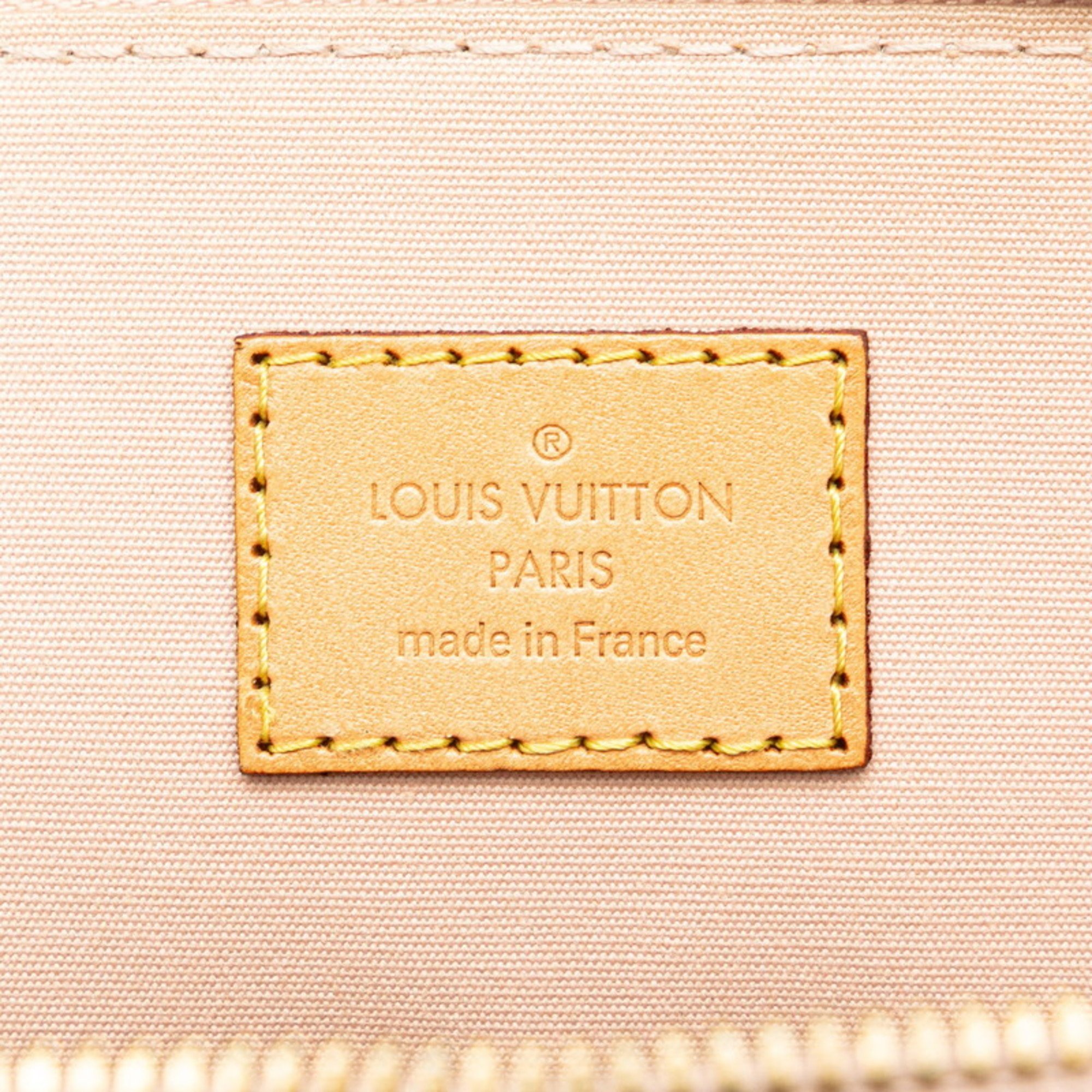 Louis Vuitton Monogram Vernis Alma PM Handbag M91583 Rose Velours Patent Leather Women's LOUIS VUITTON