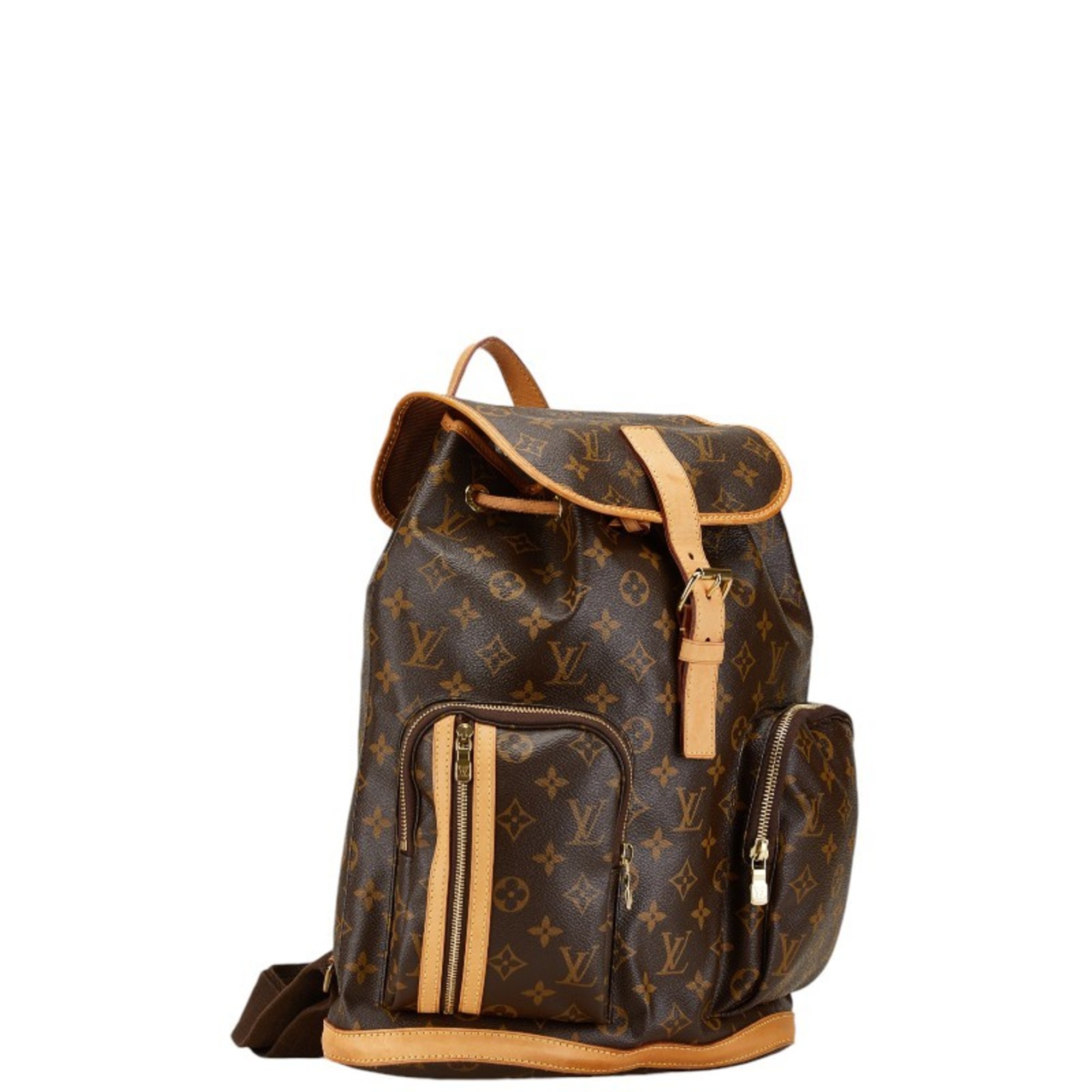 Louis Vuitton Monogram Sac Ad Bosphore Backpack M40107 Brown PVC Leather Women's LOUIS VUITTON