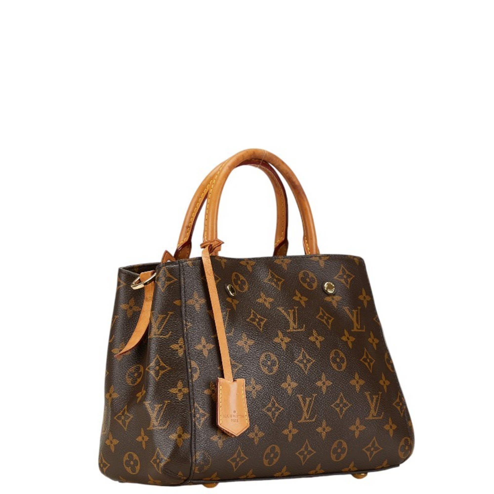 Louis Vuitton Monogram Montaigne BB Handbag Shoulder Bag M41055 Brown PVC Leather Women's LOUIS VUITTON