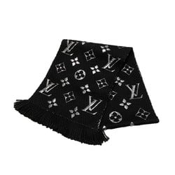 Louis Vuitton Monogram Echarpe Mania Shine Scarf M75833 Black Wool Women's LOUIS VUITTON