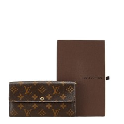 Louis Vuitton Monogram Portefeuille Sarah Long Wallet M61734 Brown PVC Leather Women's LOUIS VUITTON