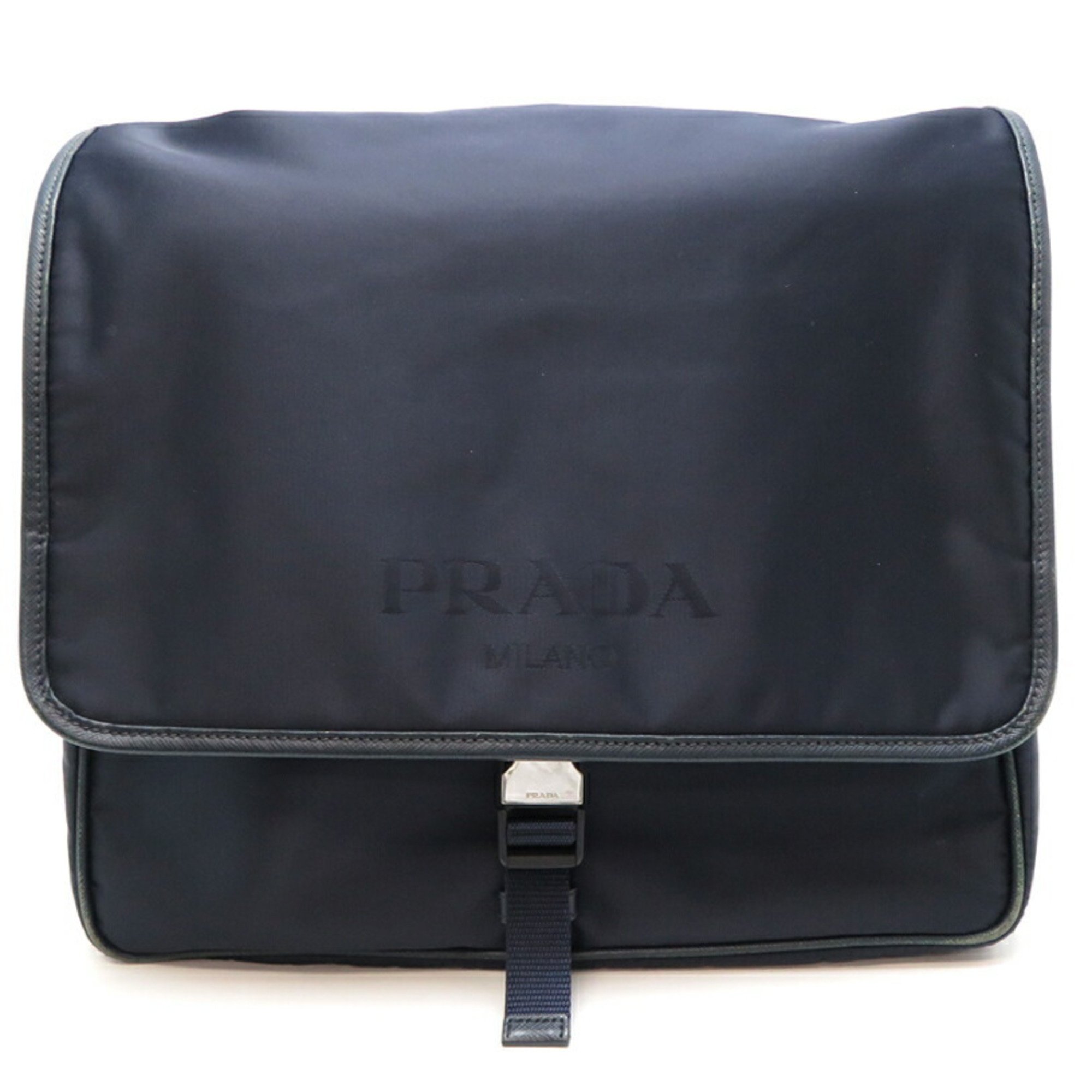 Prada nylon women's and men's shoulder bag navy