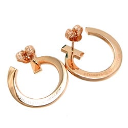 Tiffany T-One Hoop Diamond Women's Earrings 68408105 750 Pink Gold