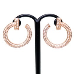 Tiffany T-One Hoop Diamond Women's Earrings 68408105 750 Pink Gold