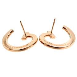 Tiffany T-One Hoop Diamond Women's Earrings 68408105 750 Pink Gold