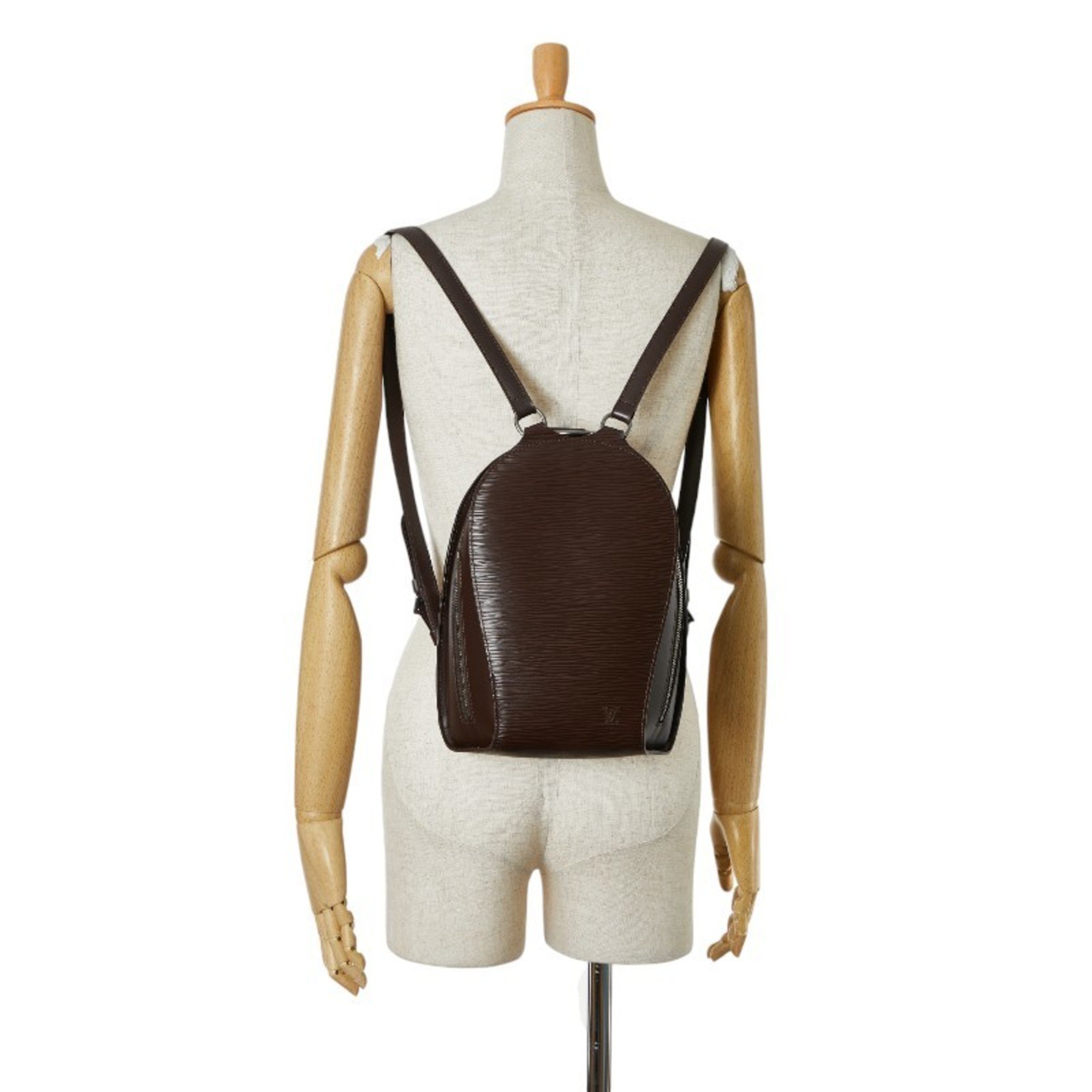 Louis Vuitton Epi Mabillon Backpack M5223D Mocha Brown Leather Women's LOUIS VUITTON