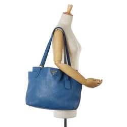 Prada Tote Bag Shoulder Blue Leather Women's PRADA