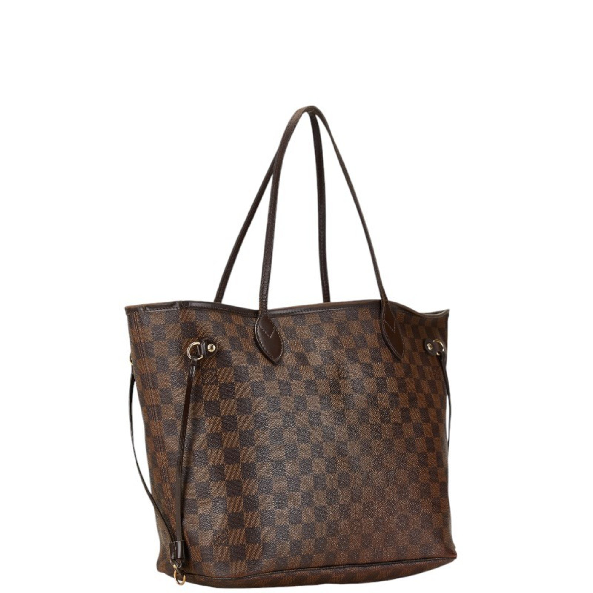 Louis Vuitton Damier Neverfull MM Shoulder Bag Tote N51105 Brown PVC Leather Women's LOUIS VUITTON