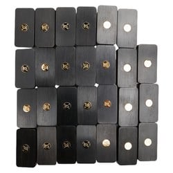 Louis Vuitton Coffret Domino 27-piece set Accessories Brown Black Wood Women's LOUIS VUITTON