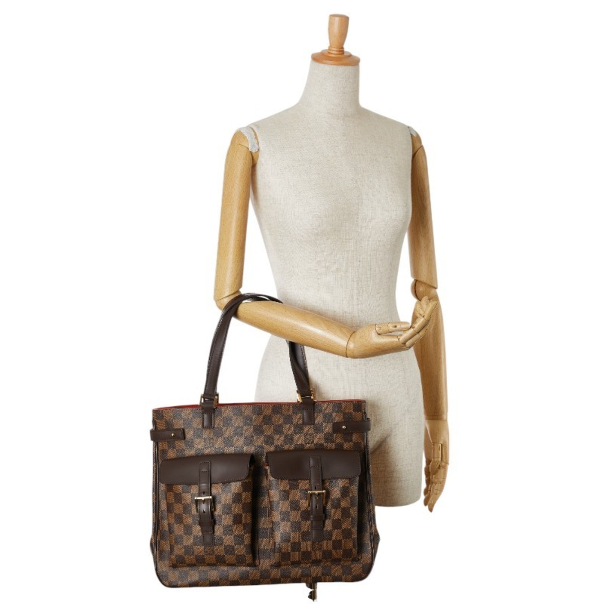 Louis Vuitton Damier Uzes Handbag Tote Bag N51128 Brown PVC Leather Women's LOUIS VUITTON