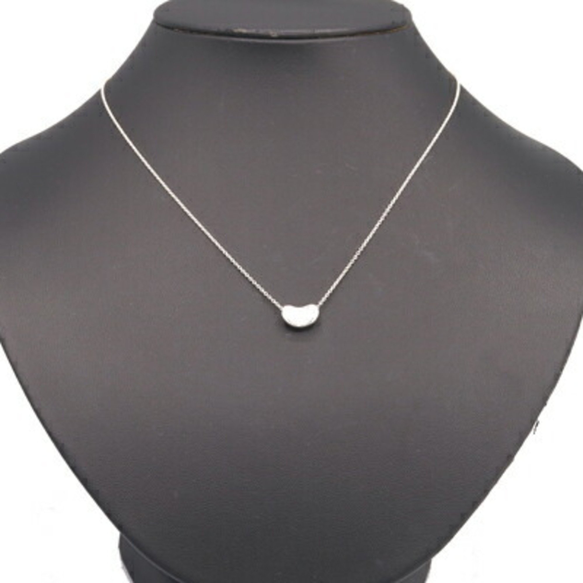 Tiffany Necklace Elsa Peretti Bean SV Sterling Silver 925 Pendant Choker Women's TIFFANY & CO