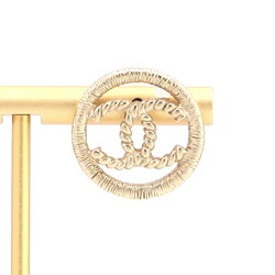 Chanel Single Earring Champagne Gold Metal 2016 Model Coco Mark Women's CHANEL