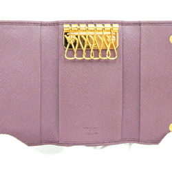 PRADA 6-ring key case 1M0222 Purple leather Women's