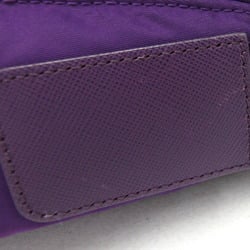 Prada Shoulder Bag BT8994 Purple Nylon Leather Pochette Women's PRADA