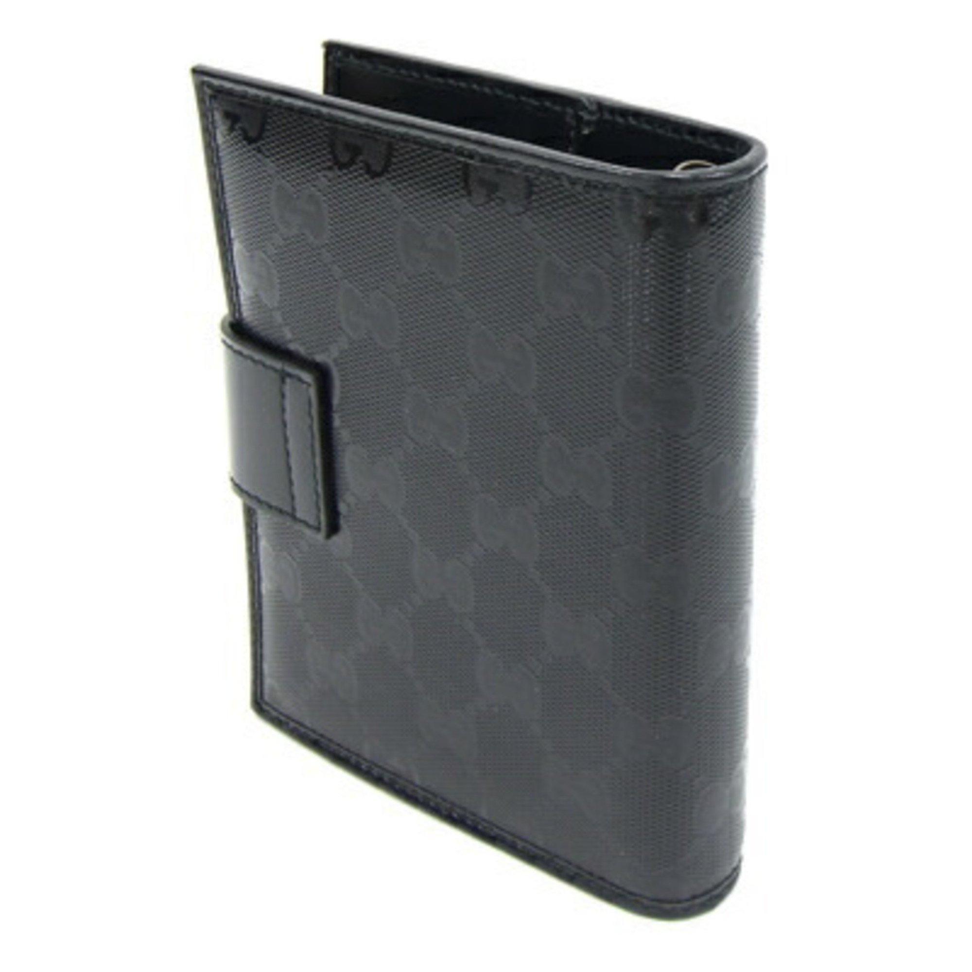 Gucci Notebook Cover GG Imprime 115240 Black PVC Leather Men's Women's GUCCI