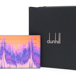 Dunhill Card Case DU22R220CMP530R Purple Orange Leather Holder Pass Men's dunhill