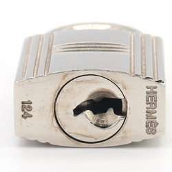 Hermes Padlock, Silver Metal, Key, Women's, Men's, Unisex, HERMES