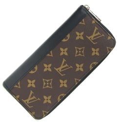 Louis Vuitton Round Long Wallet Monogram Macassar Zippy Vertical M60109 Men's LOUIS VUITTON