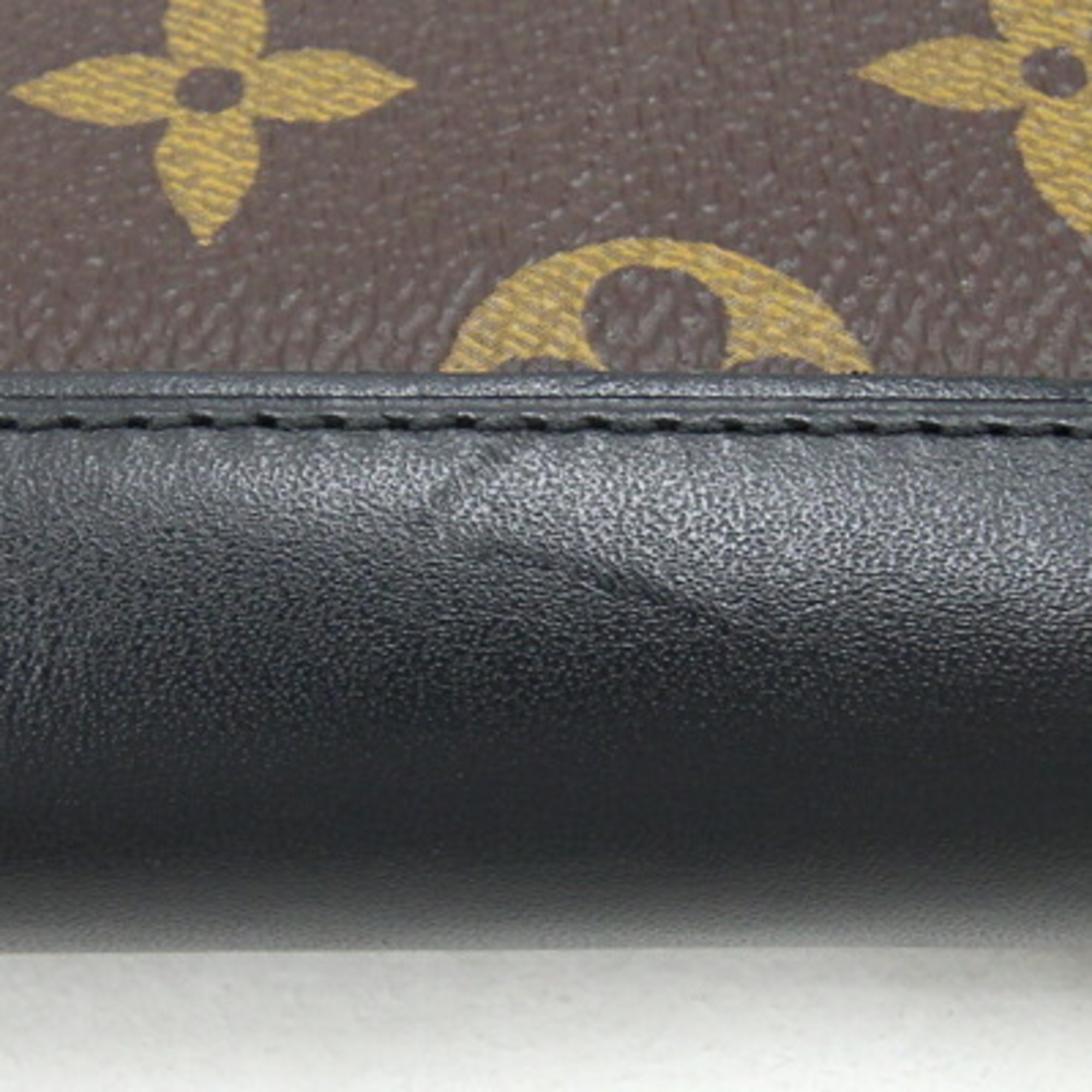 Louis Vuitton Round Long Wallet Monogram Macassar Zippy Vertical M60109 Men's LOUIS VUITTON