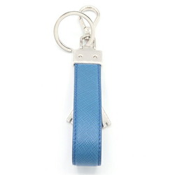 Prada Keychain 2PP040 Blue Leather Keyring Bag Charm Robot Women Men PRADA