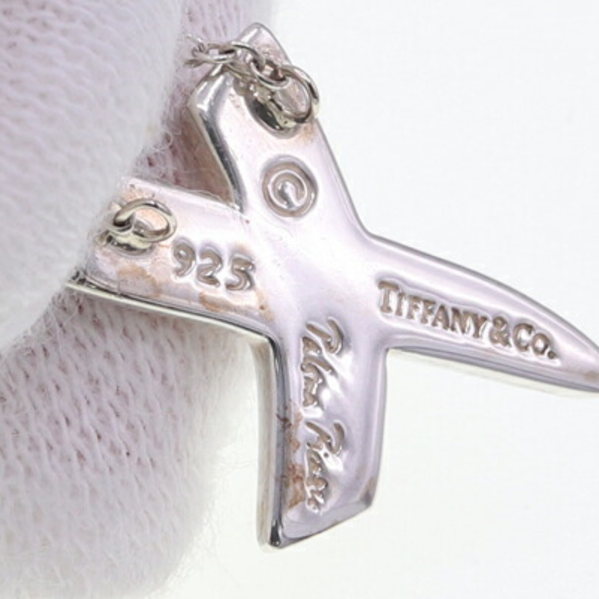 Tiffany Necklace Paloma Picasso Kiss SV Sterling Silver 925 Pendant Choker Women's TIFFANY & CO