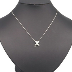 Tiffany Necklace Paloma Picasso Kiss SV Sterling Silver 925 Pendant Choker Women's TIFFANY & CO