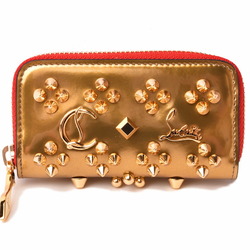 Christian Louboutin coin case key pouch wallet PANETTONE gold studs 1185057