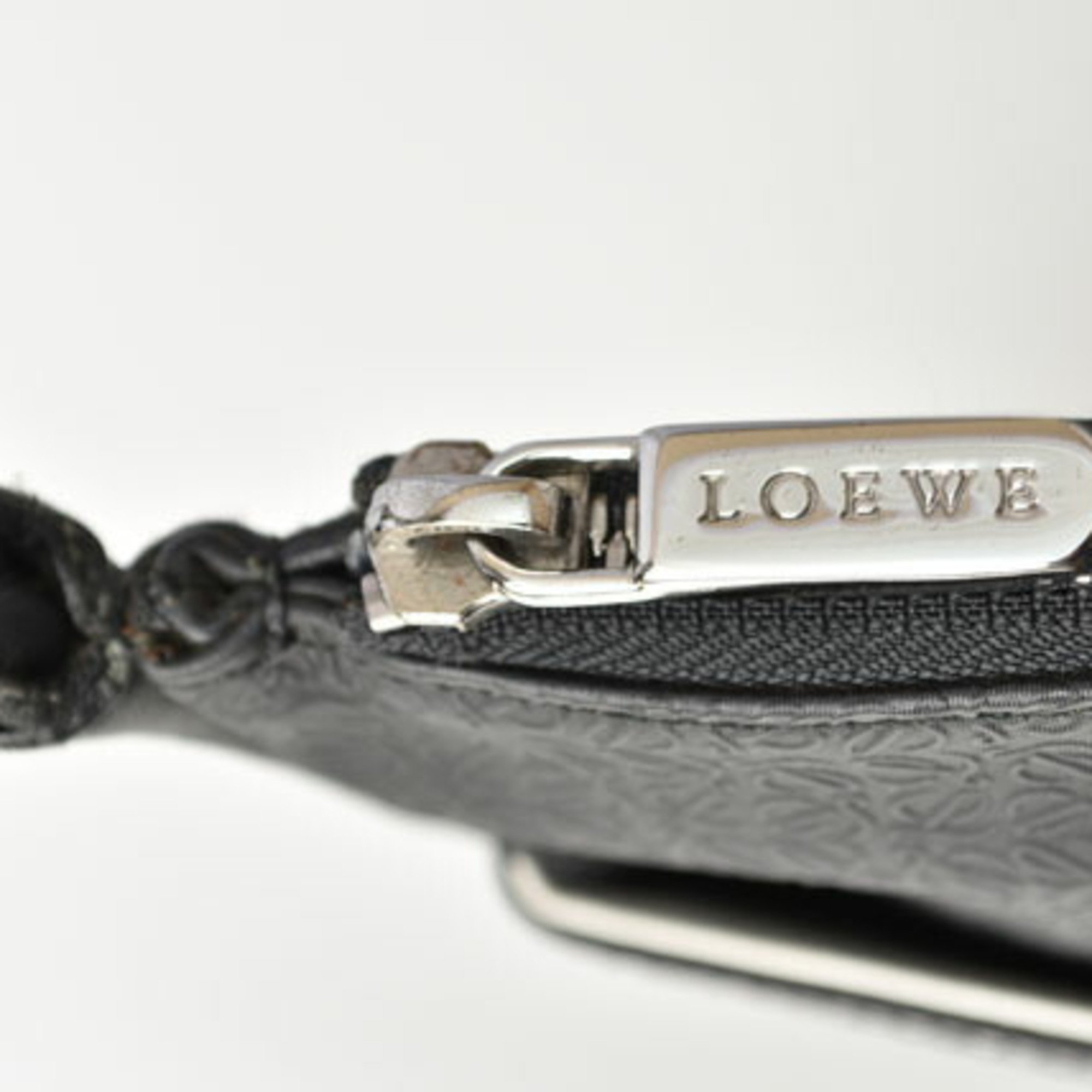 LOEWE Shoulder Bag Men's Coated Canvas Anagram Black