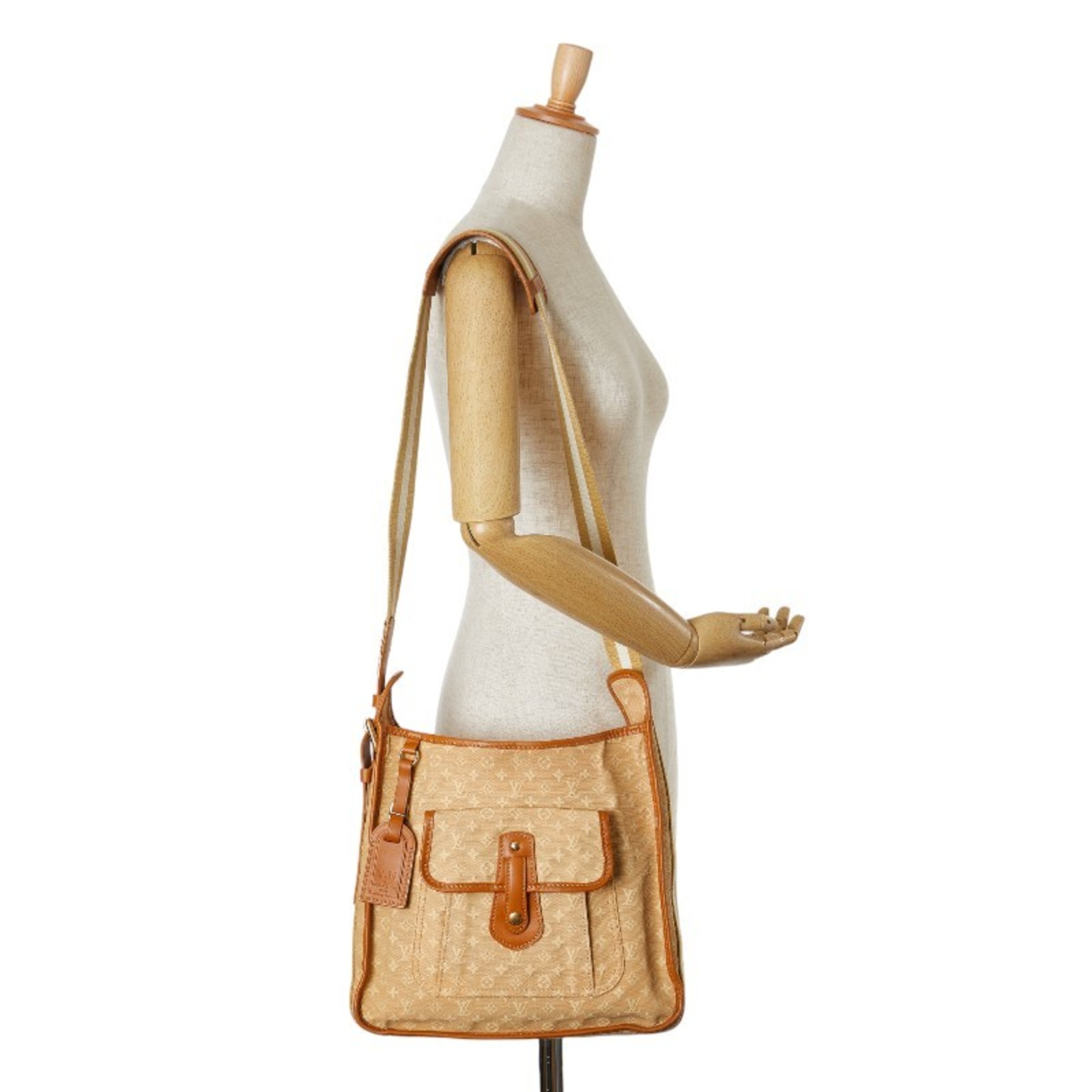 Louis Vuitton Monogram Busas Marie Kate Shoulder Bag M92323 Beige Brown Canvas Leather Women's LOUIS VUITTON