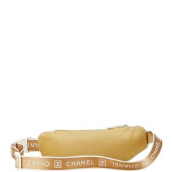 Chanel Sports Line Waist Bag Body Beige Gold Nylon Women's CHANEL