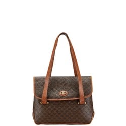 Celine Macadam Tote Bag Shoulder Brown PVC Leather Women's CELINE