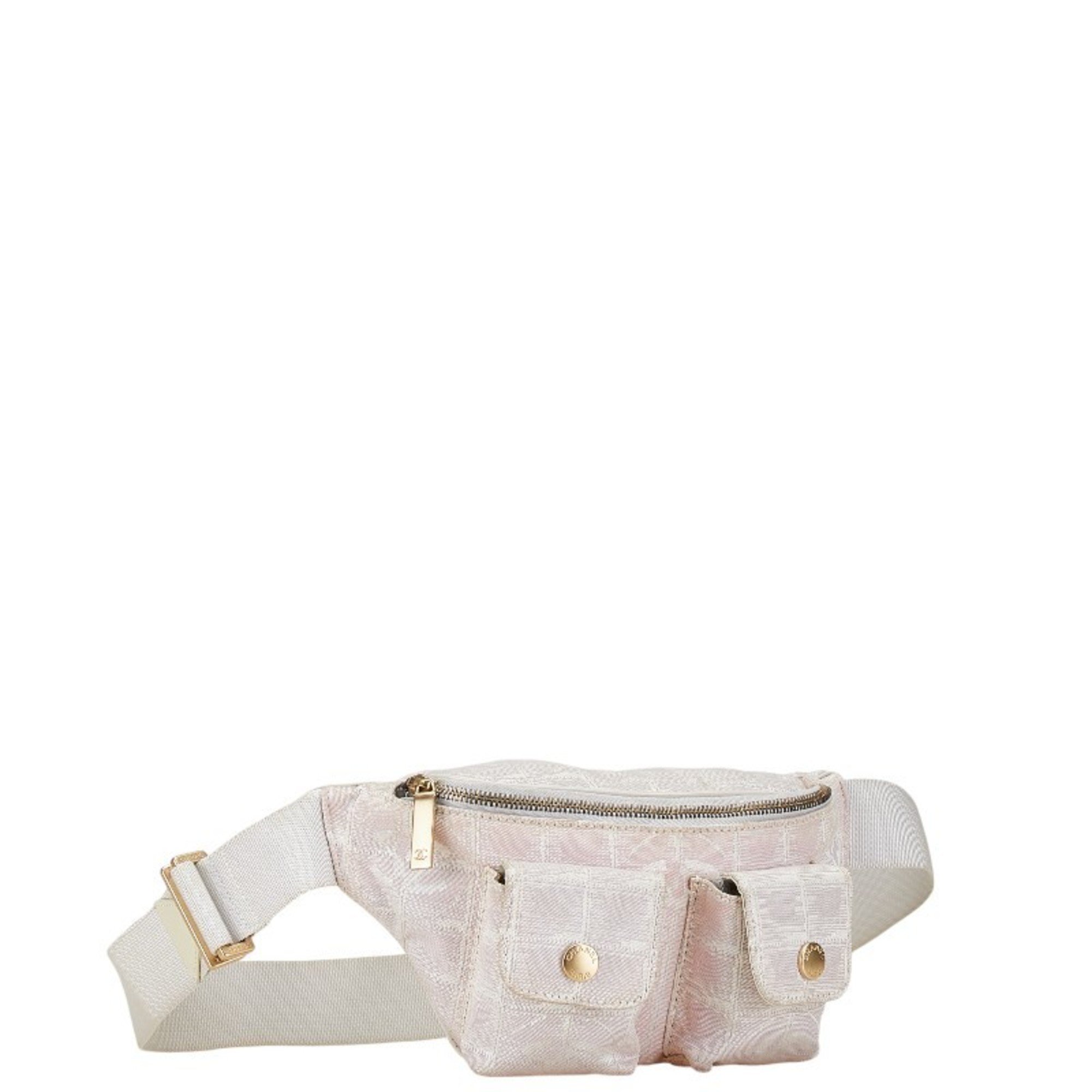 Chanel New Travel Line Waist Bag Body Pink Canvas Women's CHANEL