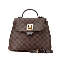 Louis Vuitton Damier Bergamo PM Handbag Shoulder Bag N41167 Brown PVC Leather Women's LOUIS VUITTON