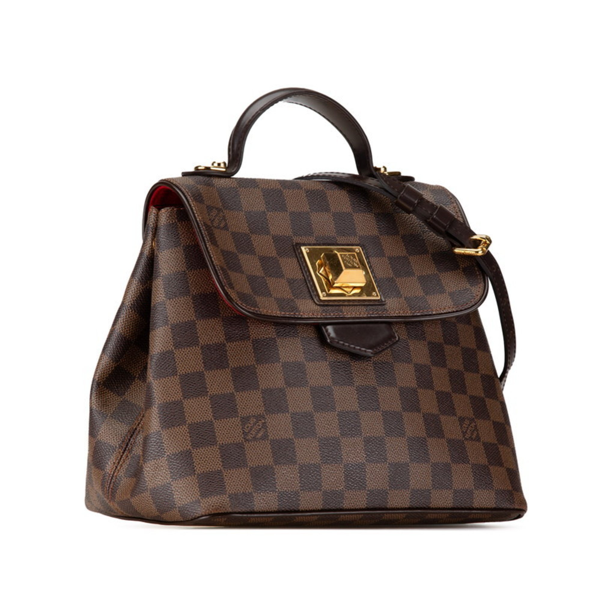 Louis Vuitton Damier Bergamo PM Handbag Shoulder Bag N41167 Brown PVC Leather Women's LOUIS VUITTON