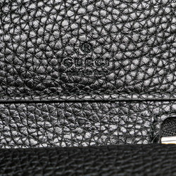 Gucci L-shaped long wallet 574745 black silver leather men's GUCCI