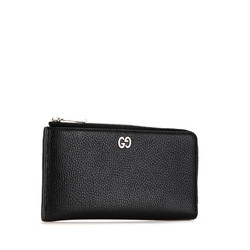 Gucci L-shaped long wallet 574745 black silver leather men's GUCCI