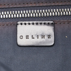 Celine Triomphe Shoulder Bag Blue Black Canvas Leather Women's CELINE