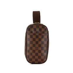 Louis Vuitton Damier Ganjou Special Order SPO Body Bag Waist N48048 Brown PVC Leather Men's LOUIS VUITTON