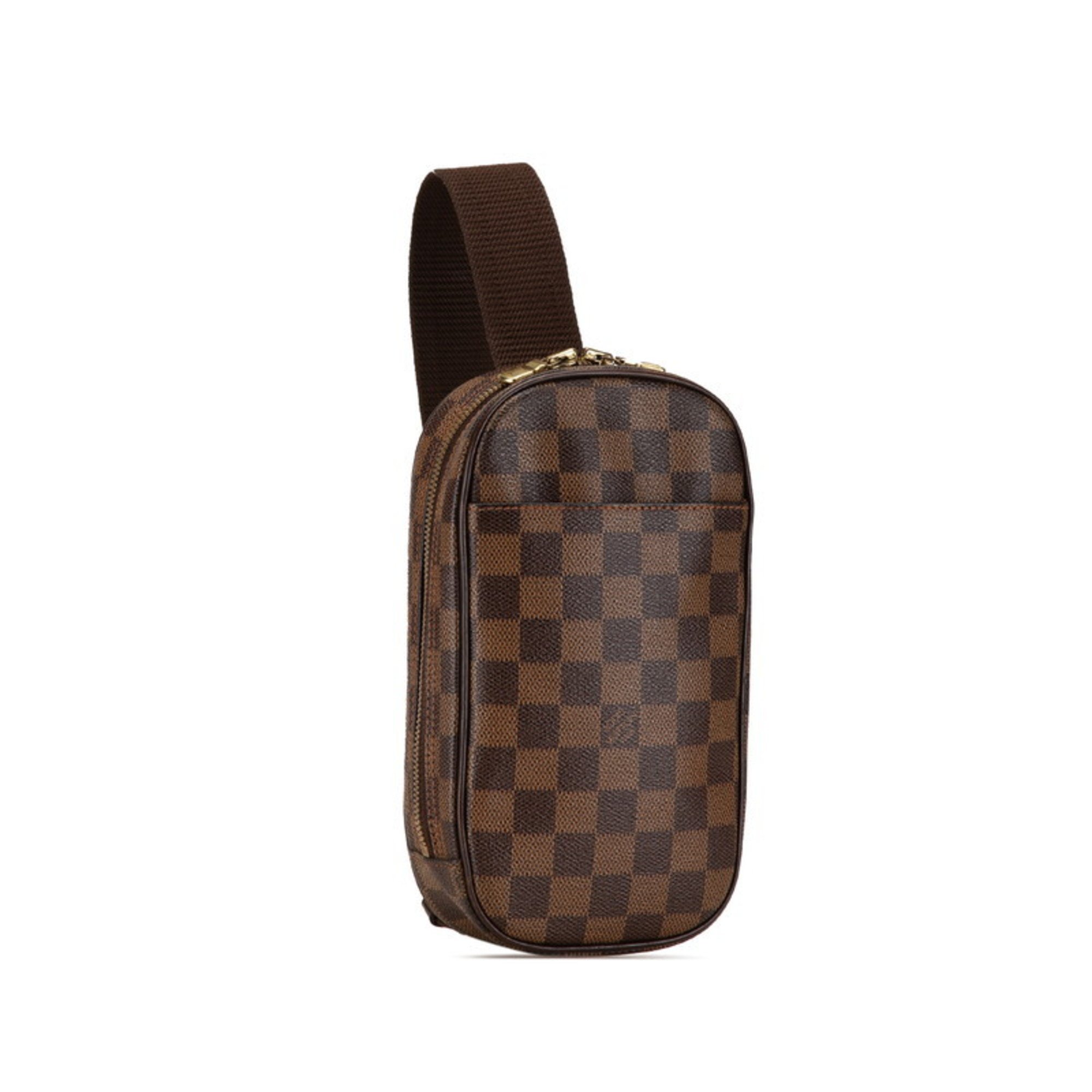 Louis Vuitton Damier Ganjou Special Order SPO Body Bag Waist N48048 Brown PVC Leather Men's LOUIS VUITTON