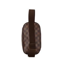 Louis Vuitton Damier Ganjou Special Order SPO Body Bag Waist N48048 Brown PVC Leather Men's LOUIS VUITTON