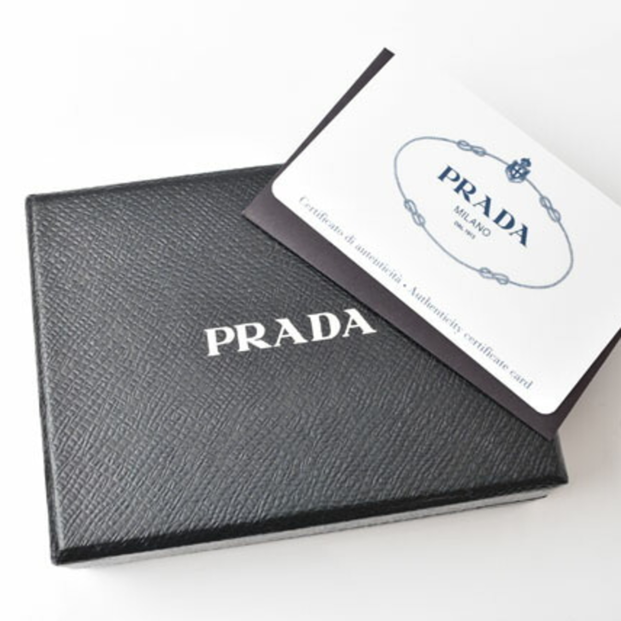 PRADA 6-ring key case, holder, 1M0222, SAFFIANO embossed leather, NERO, black, outlet