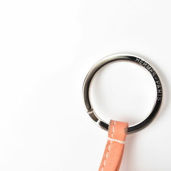 Hermes Key Ring Holder HERMES Carmen Tassel Charm Salmon Pink Silver