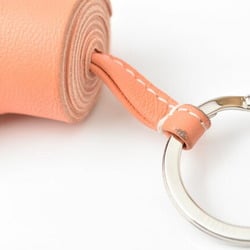 Hermes Key Ring Holder HERMES Carmen Tassel Charm Salmon Pink Silver