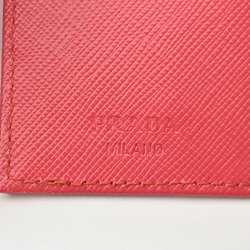 PRADA Key Case Holder 6-Row 1M0222 TESSUTO Triangle PEONIA