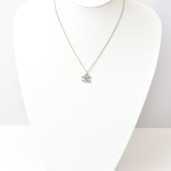 Chanel Necklace Pendant CHANEL Coco Mark CC Rhinestone Silver White