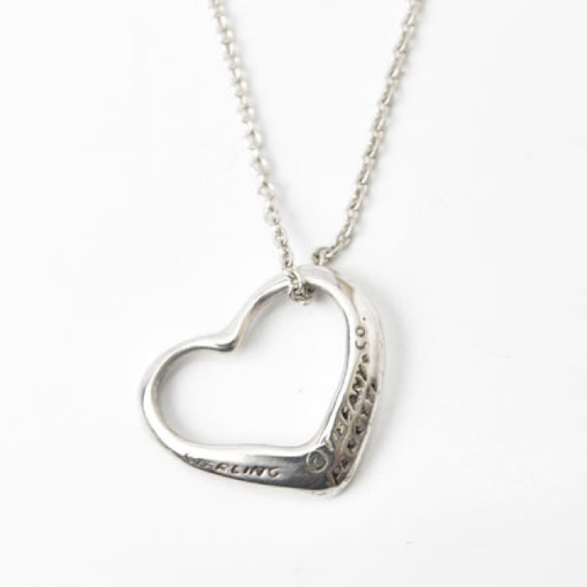 Tiffany Necklace Pendant Silver TIFFANY&Co. Heart Width 1.5cm