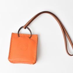 Hermes Bag Charm Strap Sac Orange Keychain Anjou Milo