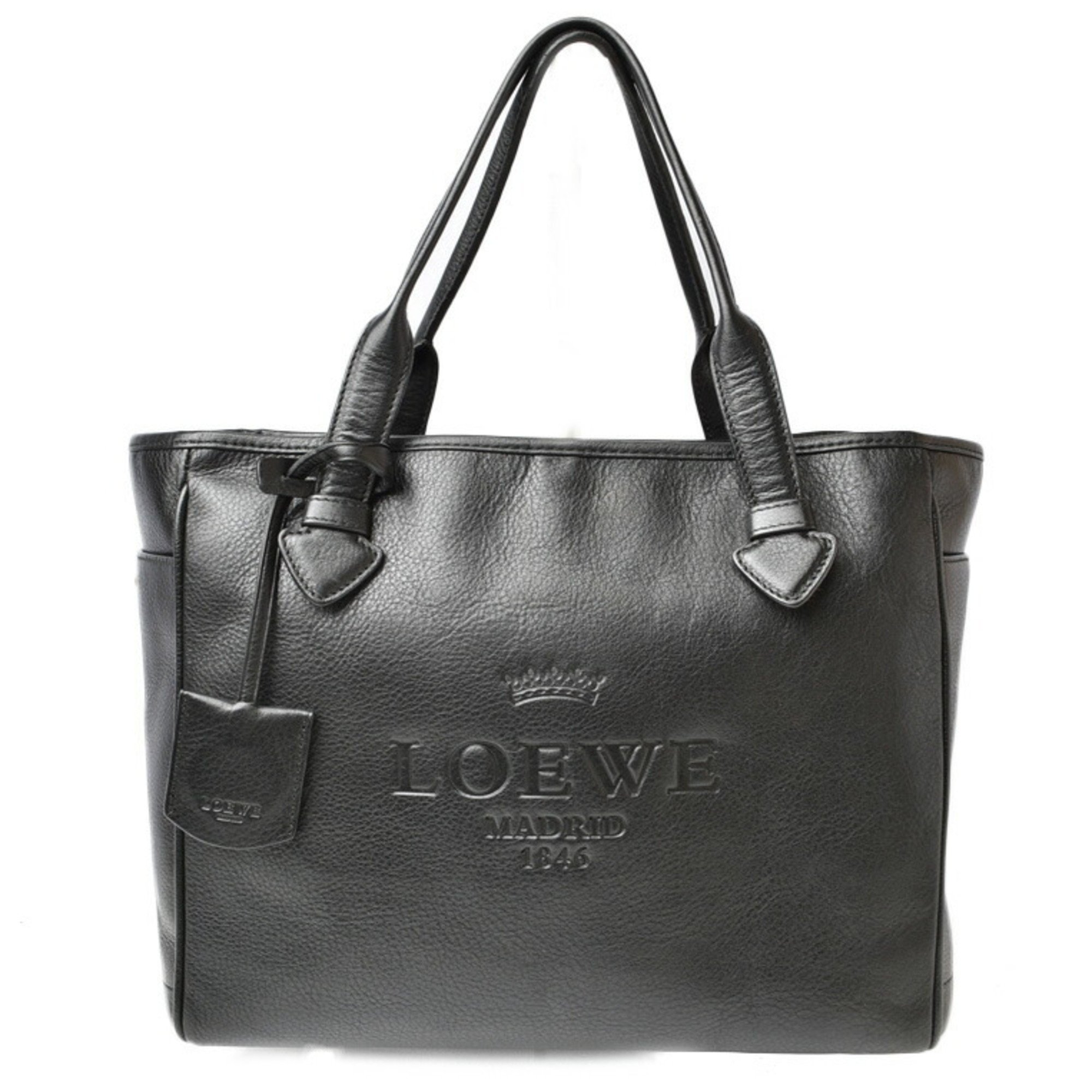 LOEWE Tote Bag, Storage Bag HERITAGE Heritage Calfskin Black