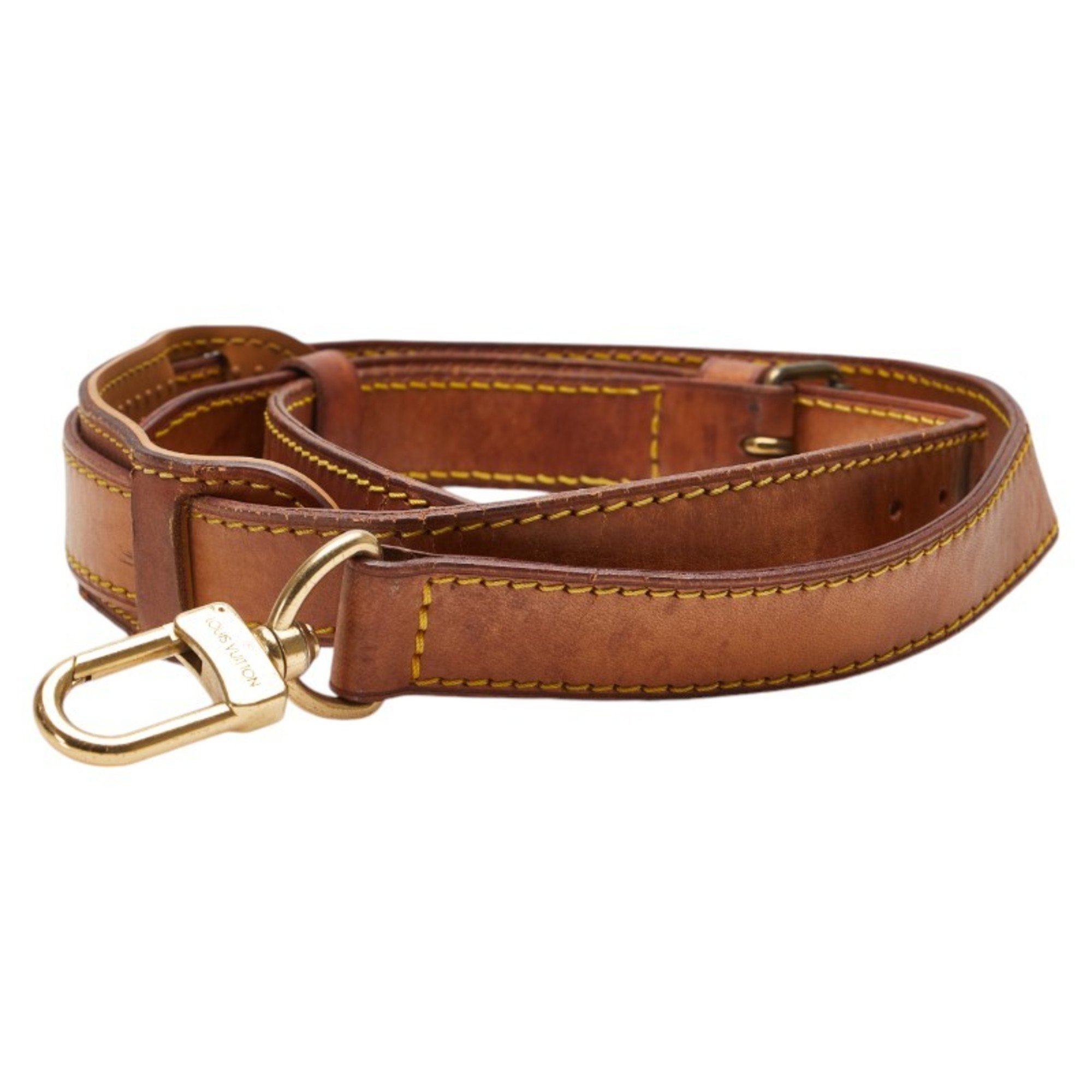 Louis Vuitton strap brown gold leather ladies LOUIS VUITTON