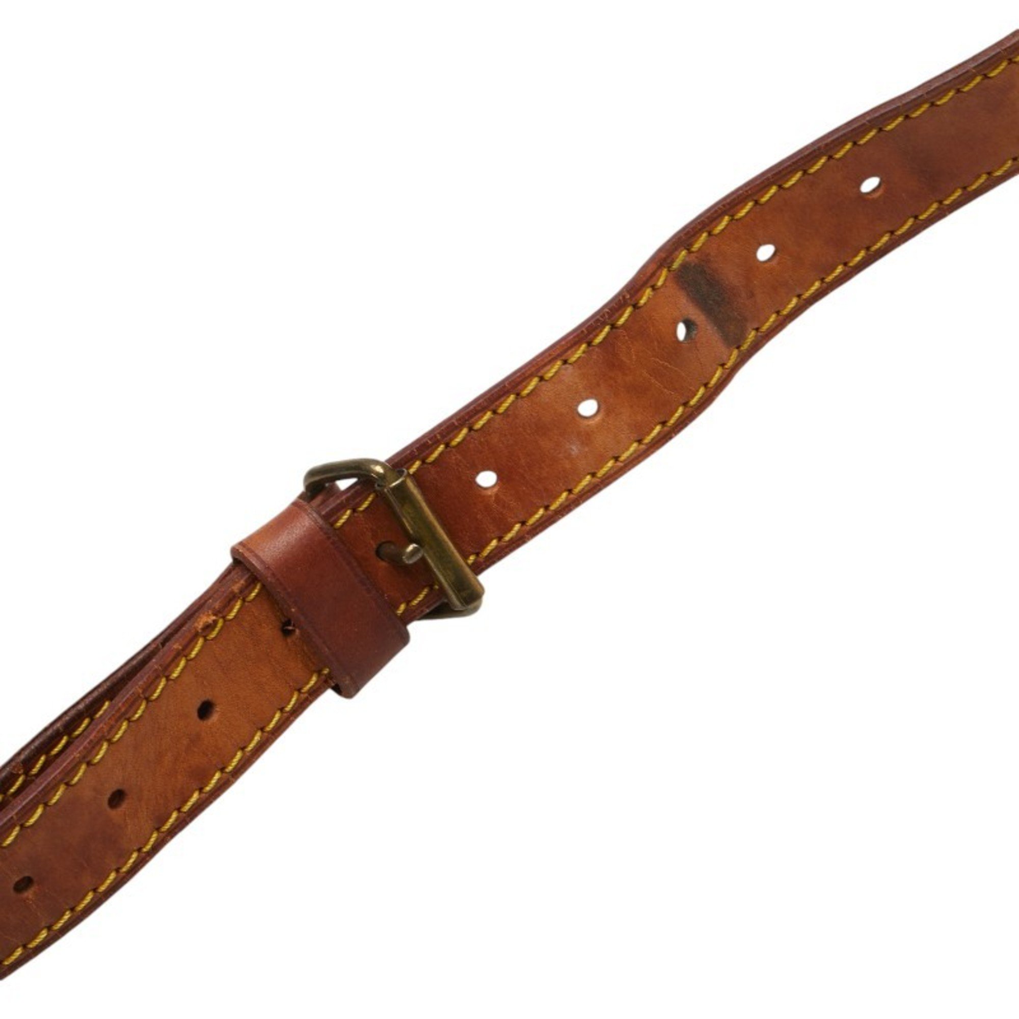 Louis Vuitton strap brown gold leather ladies LOUIS VUITTON